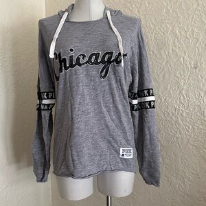 Victoria’s Secret Pink MLB Chicago White Sox Sequin Bling Hoodie Sweatshirt XS